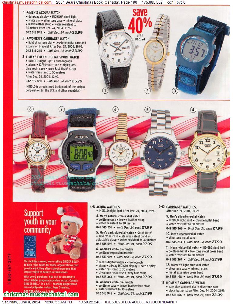 2004 Sears Christmas Book (Canada), Page 190