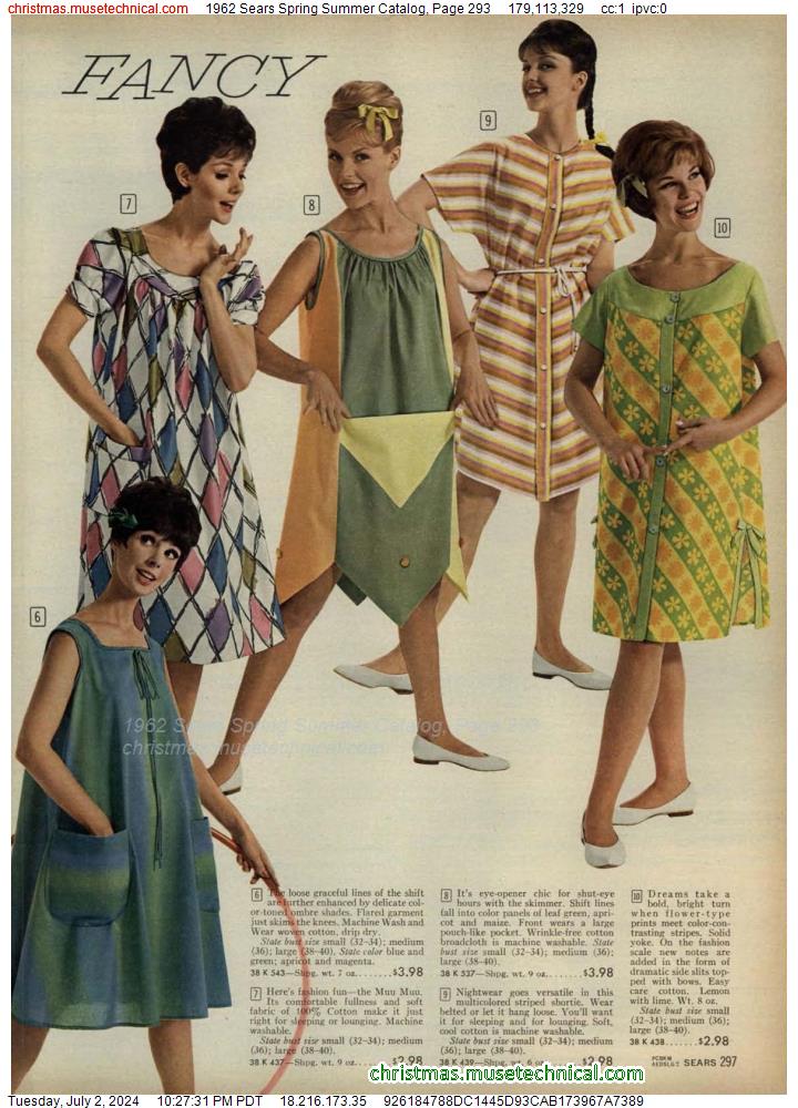 1962 Sears Spring Summer Catalog, Page 293