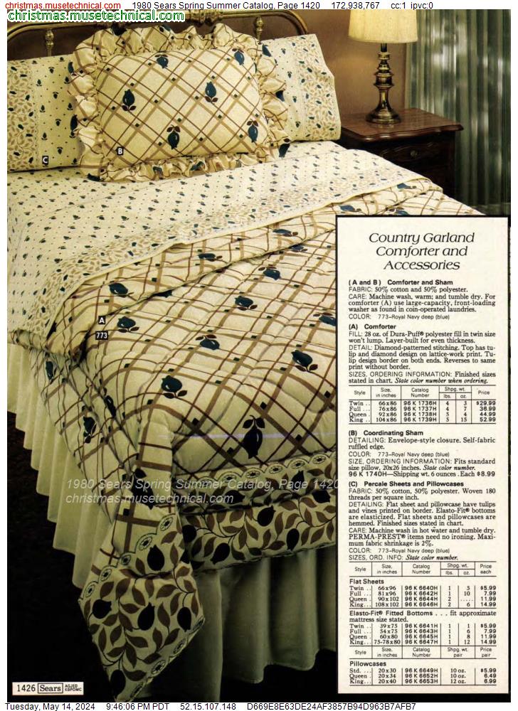 1980 Sears Spring Summer Catalog, Page 1420