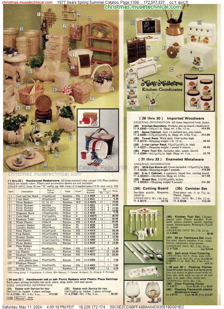 1977 Sears Spring Summer Catalog, Page 1108
