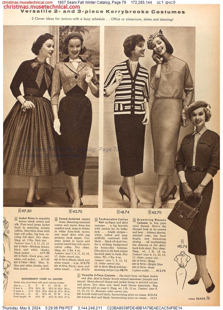 1957 Sears Fall Winter Catalog, Page 79