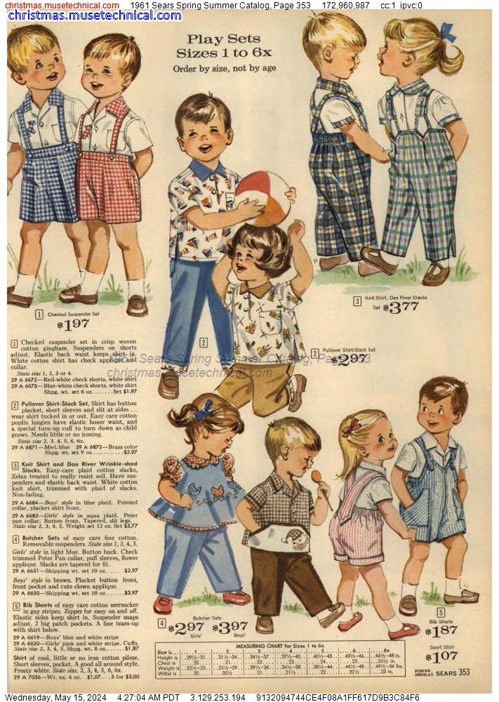 1961 Sears Spring Summer Catalog, Page 353