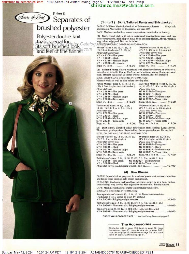 1978 Sears Fall Winter Catalog, Page 53