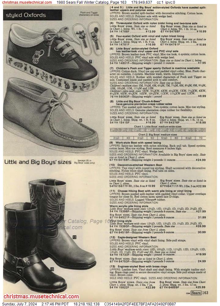 1980 Sears Fall Winter Catalog, Page 163