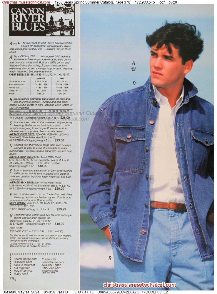 1988 Sears Spring Summer Catalog, Page 378