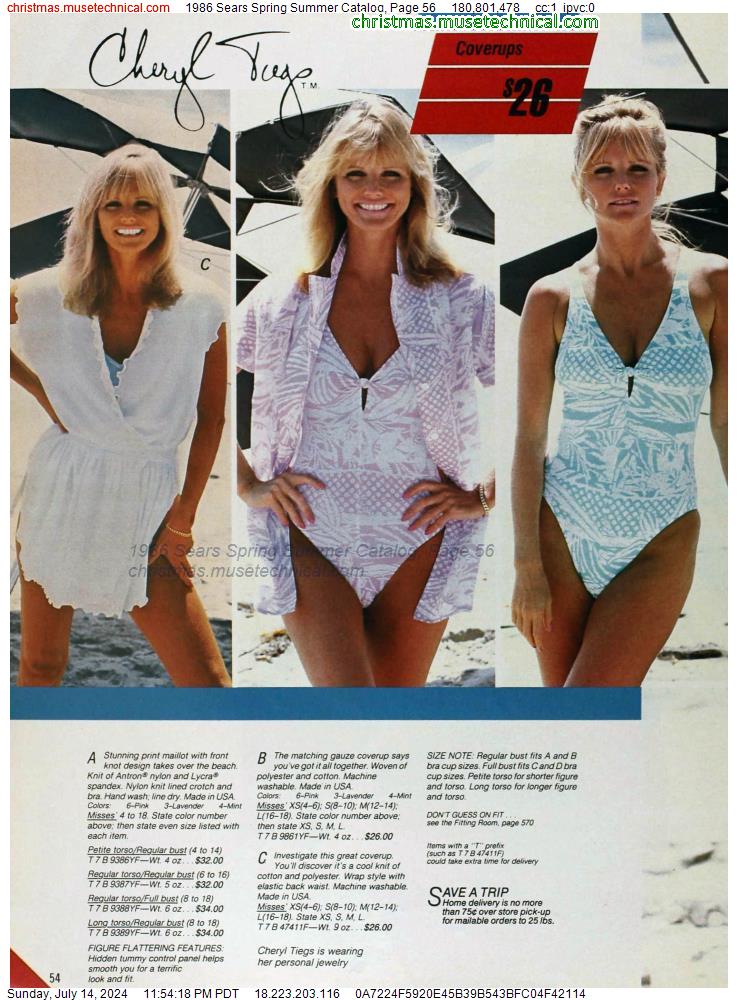 1986 Sears Spring Summer Catalog, Page 56