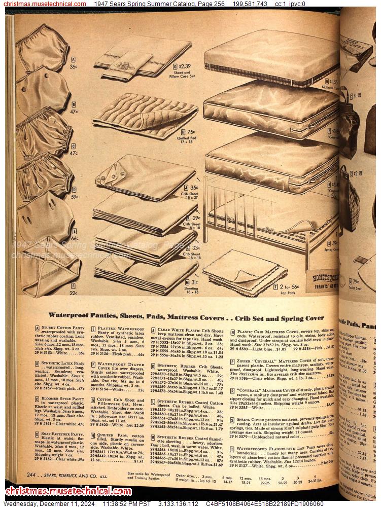 1947 Sears Spring Summer Catalog, Page 256