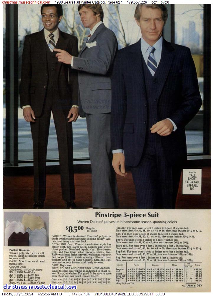 1980 Sears Fall Winter Catalog, Page 627