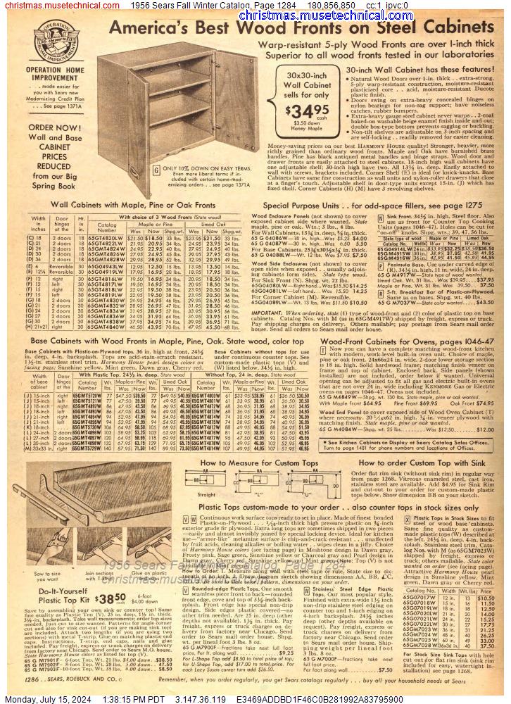 1956 Sears Fall Winter Catalog, Page 1284
