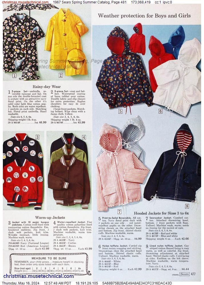 1967 Sears Spring Summer Catalog, Page 481