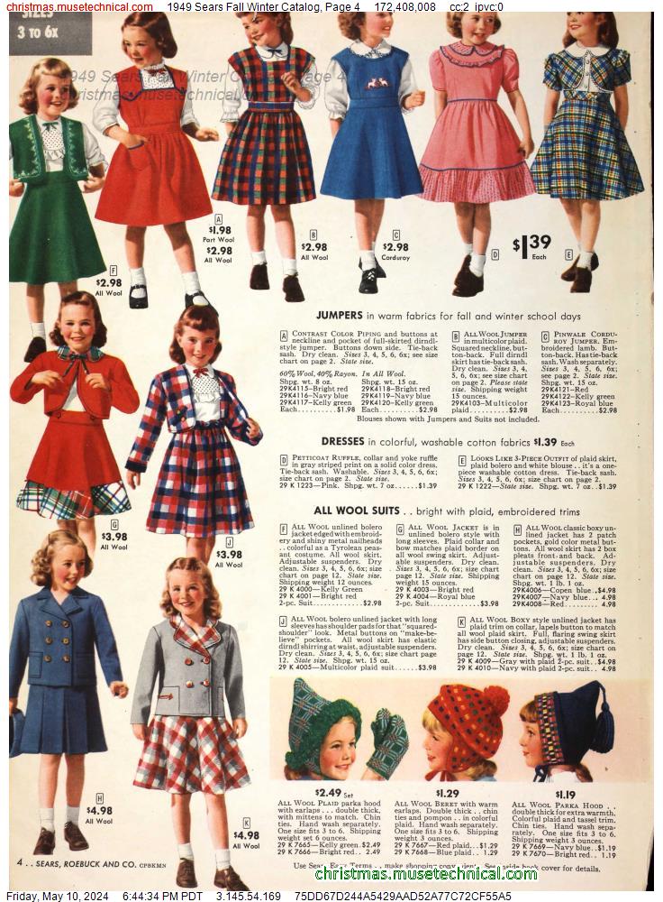 1949 Sears Fall Winter Catalog, Page 4