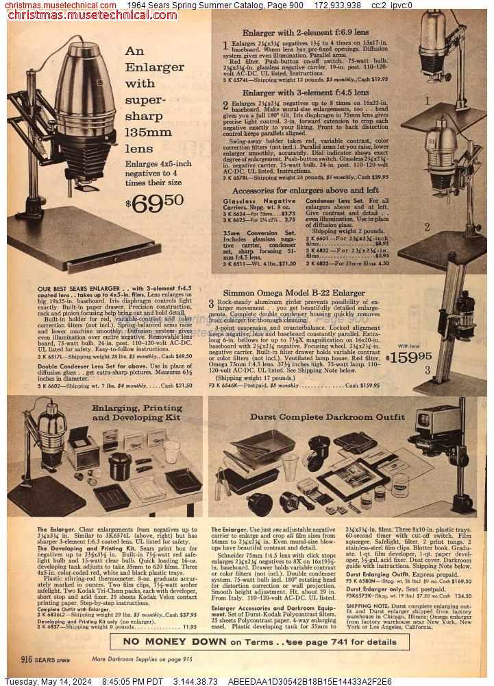 1964 Sears Spring Summer Catalog, Page 900