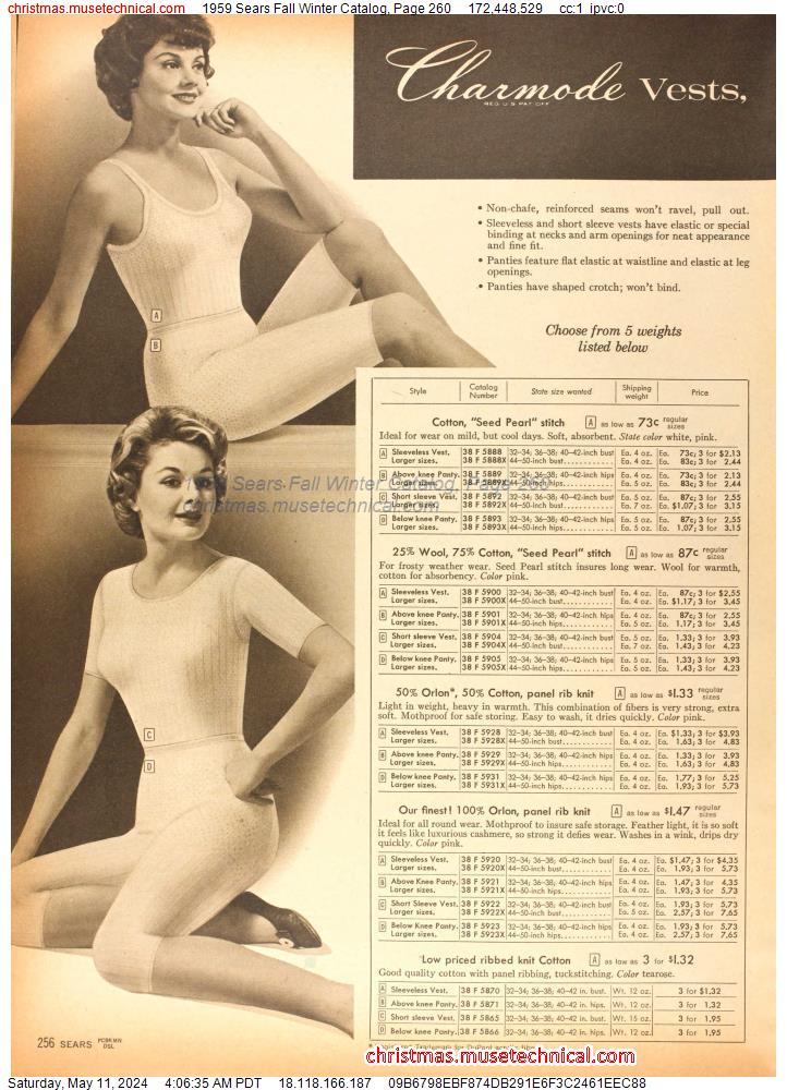 1959 Sears Fall Winter Catalog, Page 260