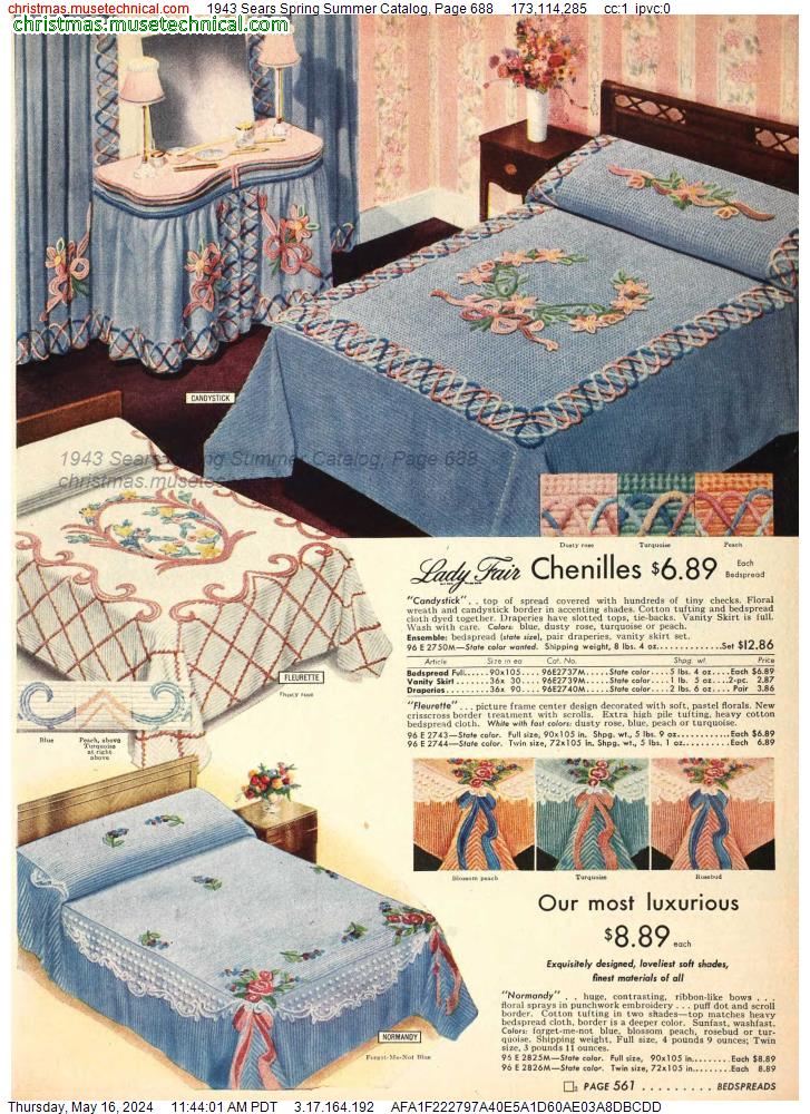 1943 Sears Spring Summer Catalog, Page 688