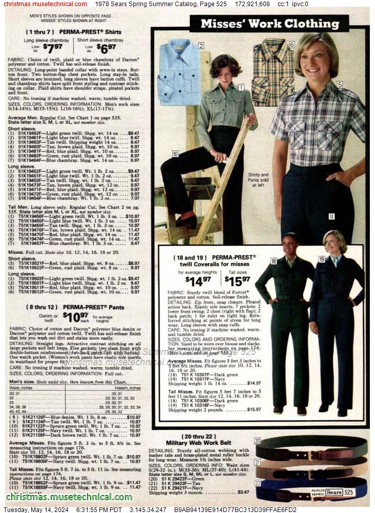 1978 Sears Spring Summer Catalog, Page 525