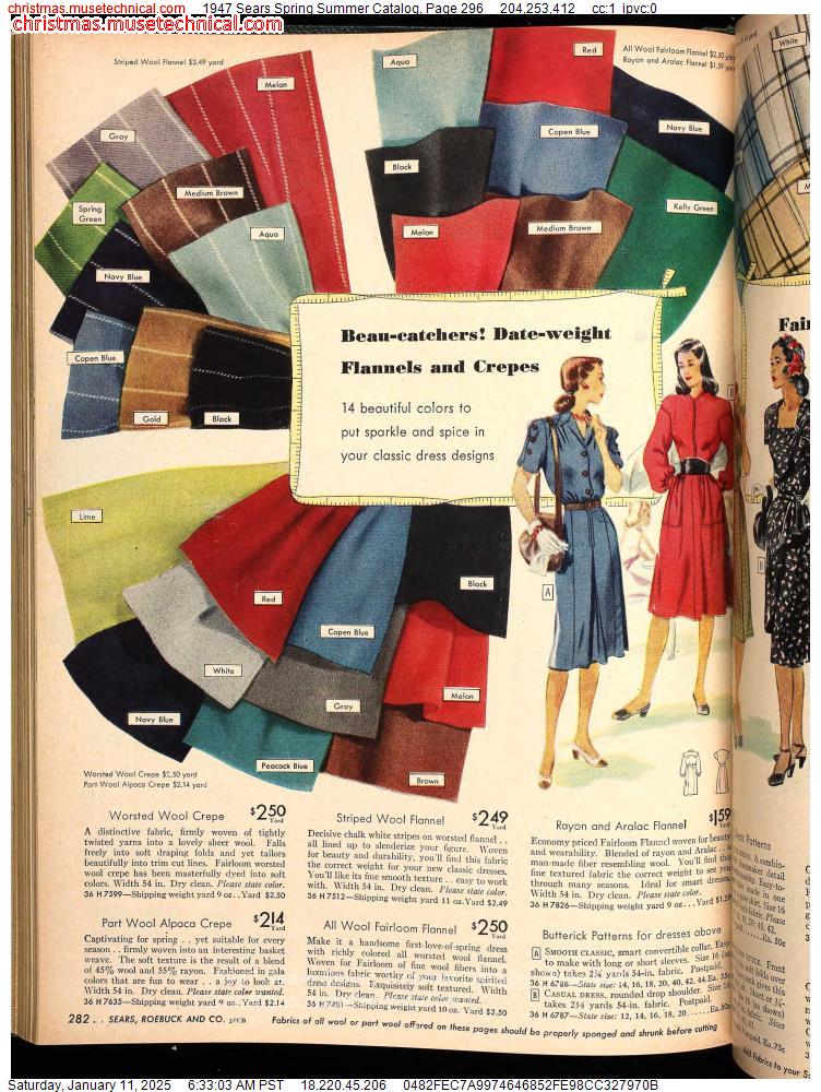 1947 Sears Spring Summer Catalog, Page 296