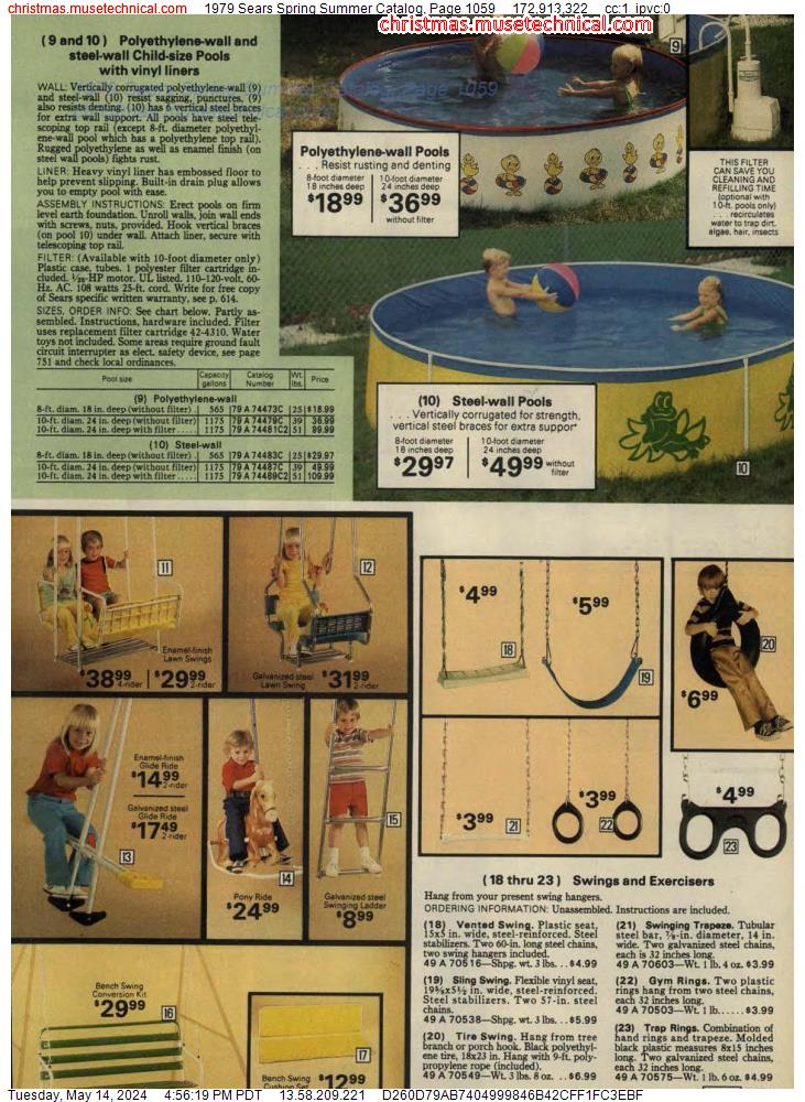 1979 Sears Spring Summer Catalog, Page 1059
