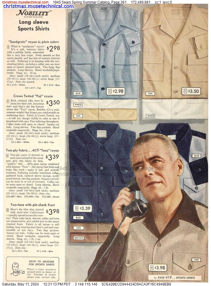 1945 Sears Spring Summer Catalog, Page 361