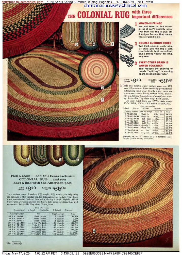 1968 Sears Spring Summer Catalog, Page 914