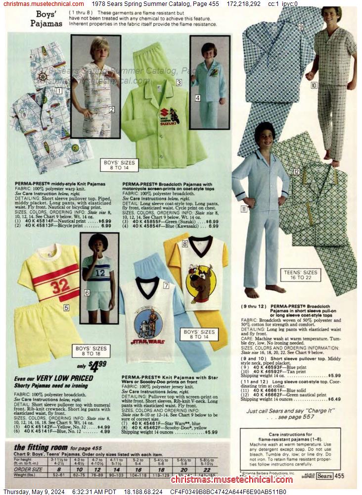 1978 Sears Spring Summer Catalog, Page 455