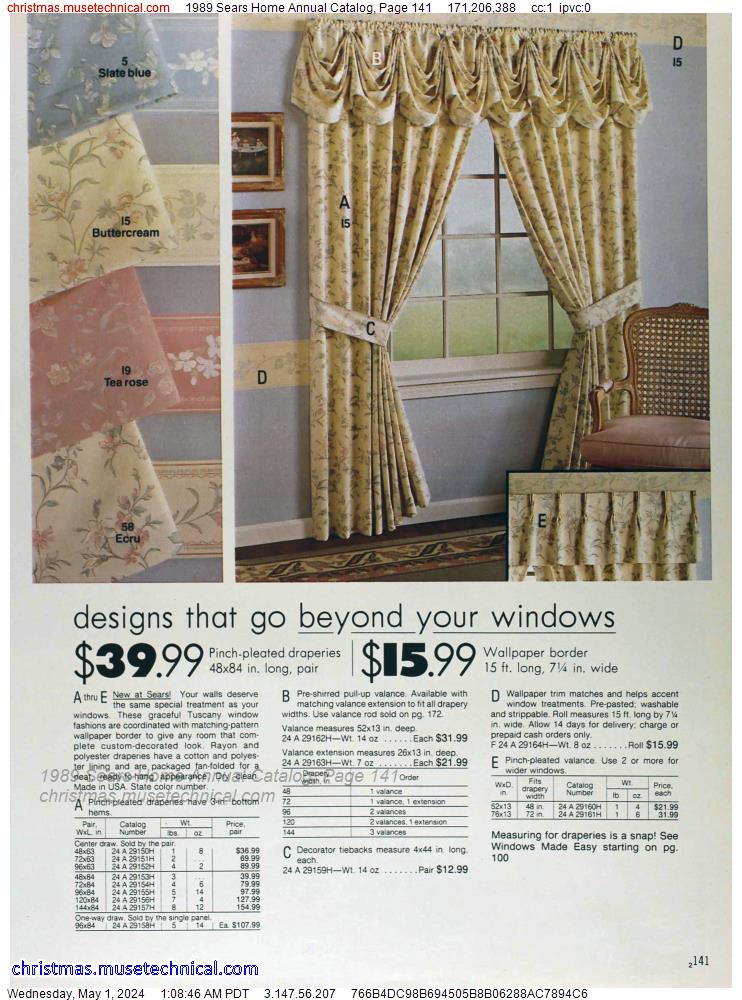 1989 Sears Home Annual Catalog, Page 141