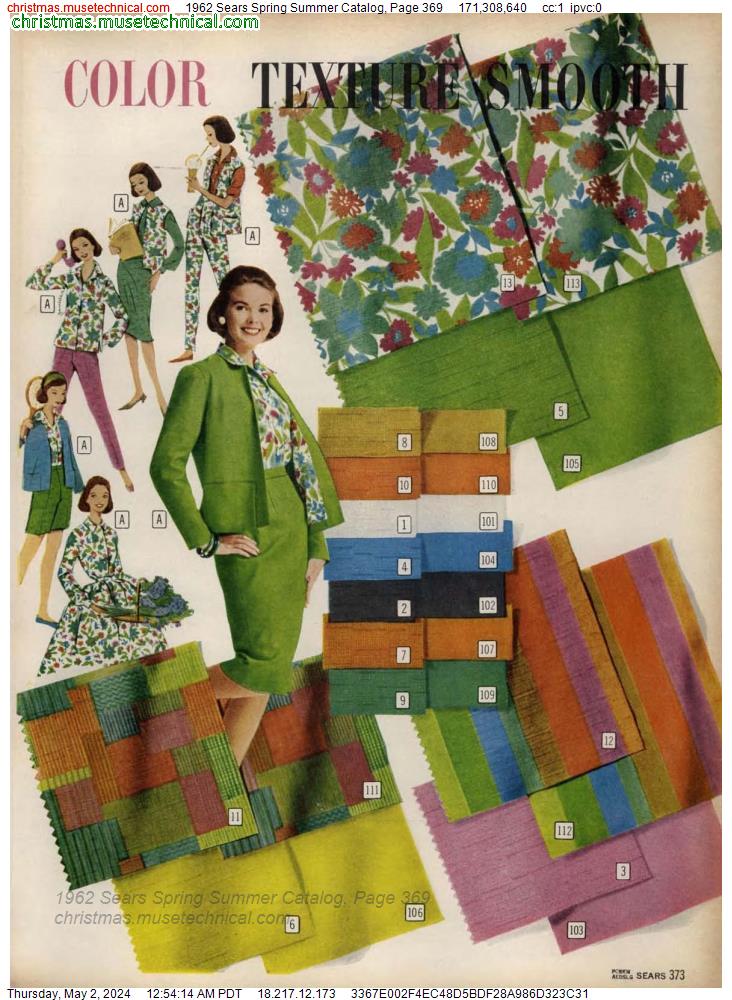 1962 Sears Spring Summer Catalog, Page 369