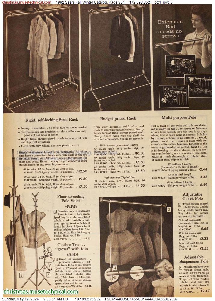 1962 Sears Fall Winter Catalog, Page 304