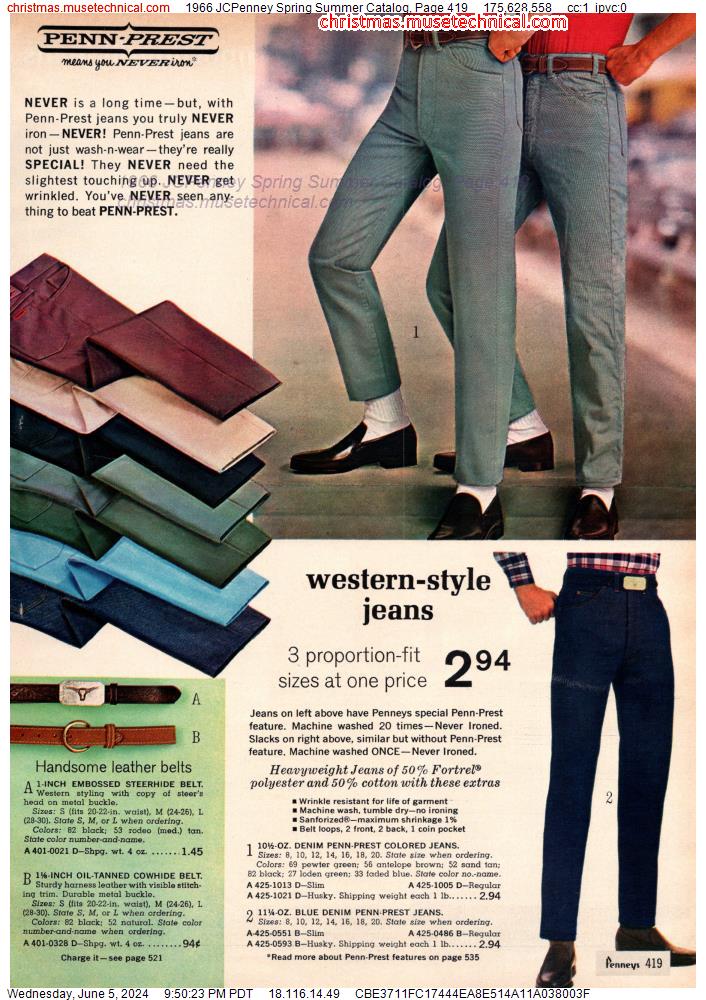 1966 JCPenney Spring Summer Catalog, Page 419