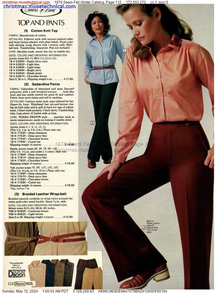 1978 Sears Fall Winter Catalog, Page 112