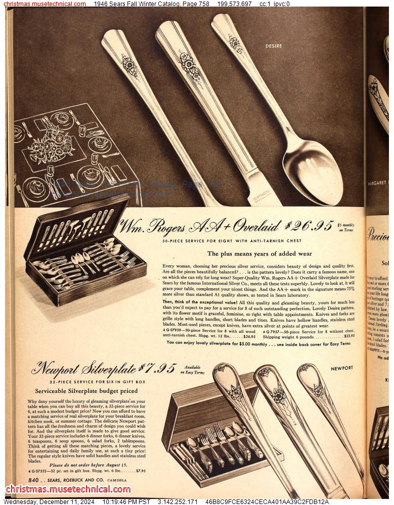 1946 Sears Fall Winter Catalog, Page 758