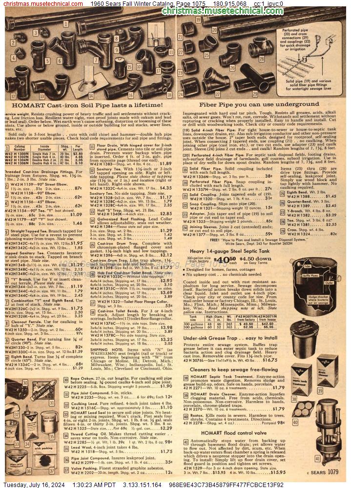 1960 Sears Fall Winter Catalog, Page 1075