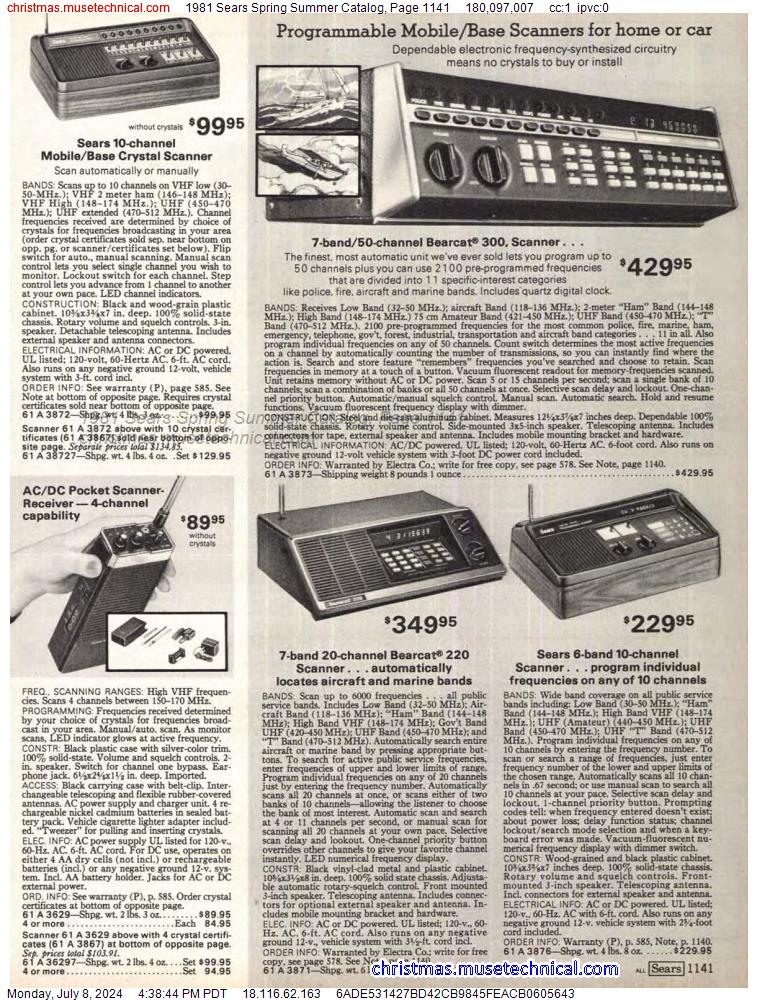 1981 Sears Spring Summer Catalog, Page 1141
