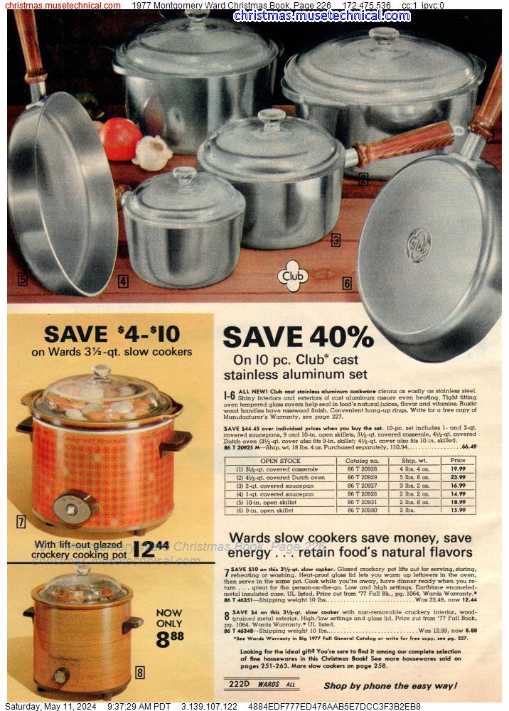 1977 Montgomery Ward Christmas Book, Page 226