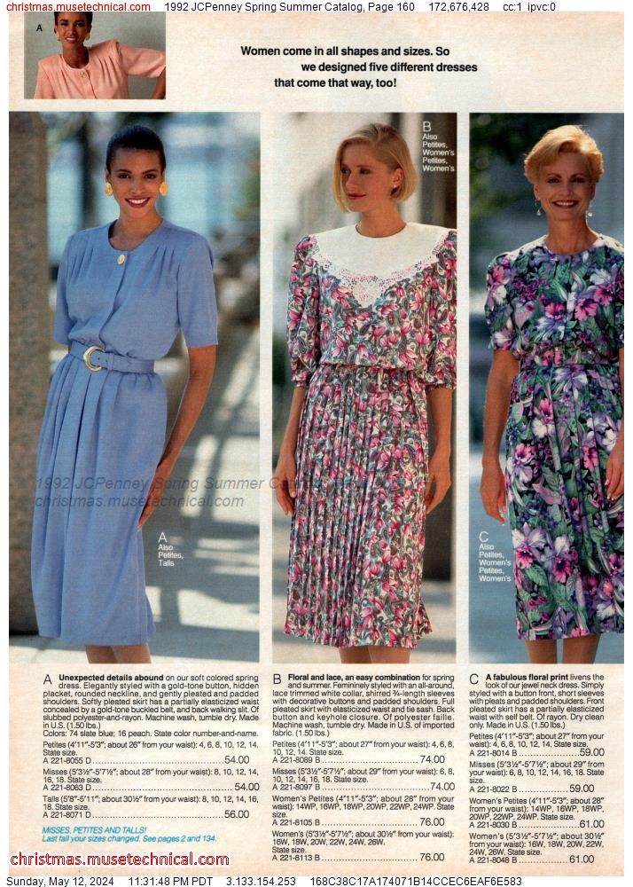 1992 JCPenney Spring Summer Catalog, Page 160