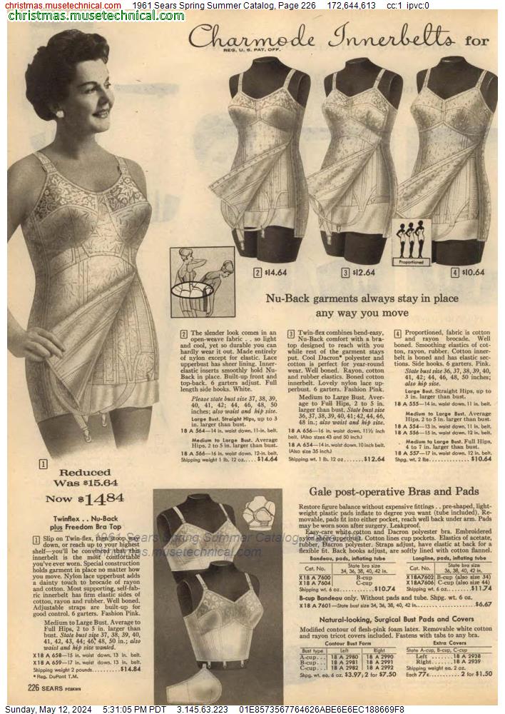 1961 Sears Spring Summer Catalog, Page 226
