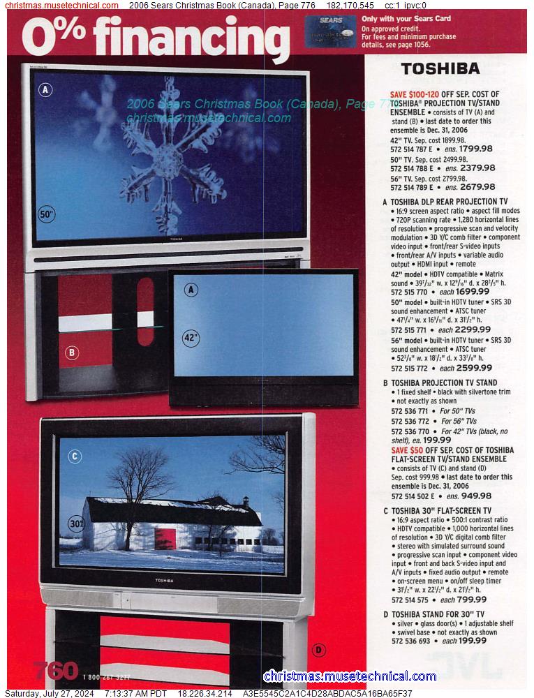 2006 Sears Christmas Book (Canada), Page 776