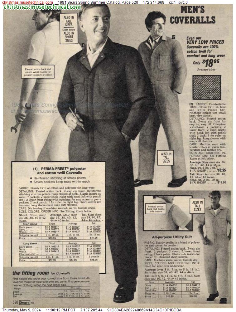 1981 Sears Spring Summer Catalog, Page 520