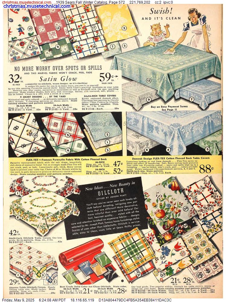 1939 Sears Fall Winter Catalog, Page 572