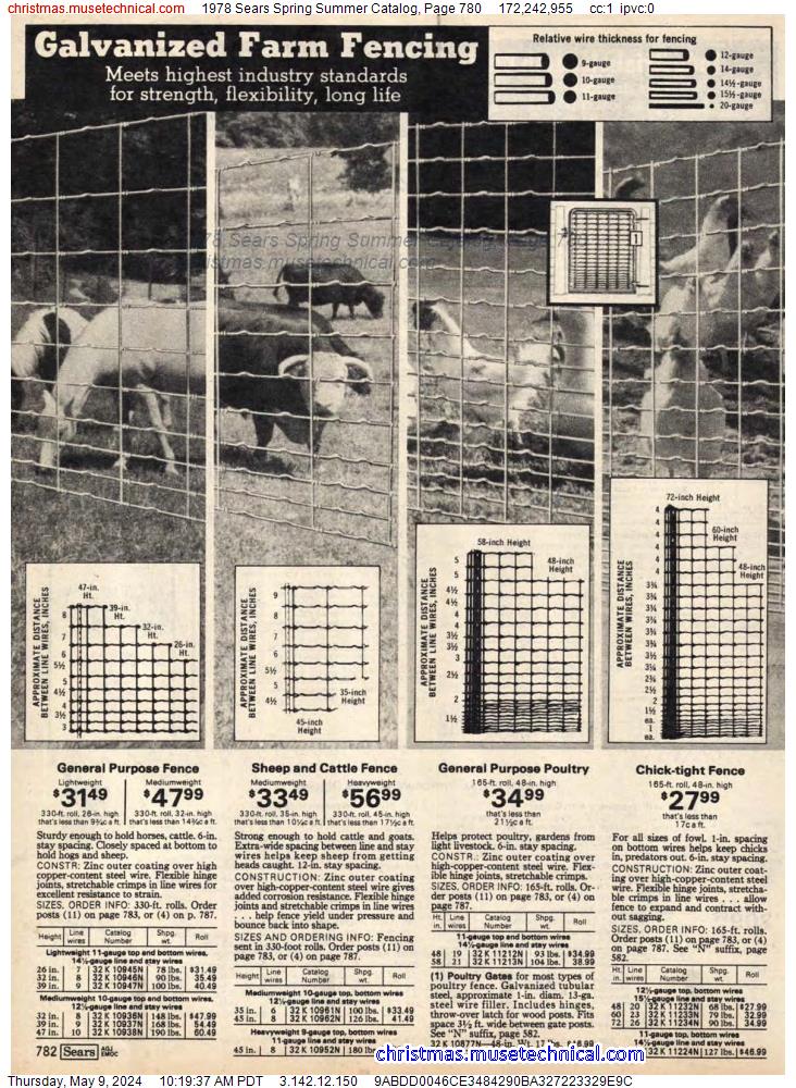 1978 Sears Spring Summer Catalog, Page 780