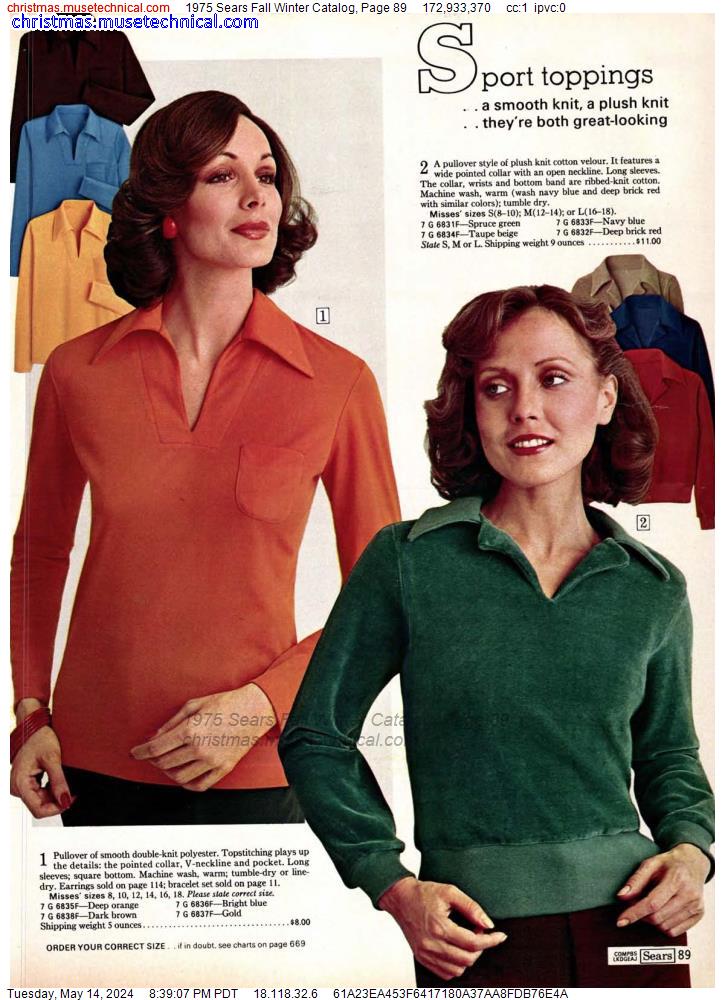 1975 Sears Fall Winter Catalog, Page 89