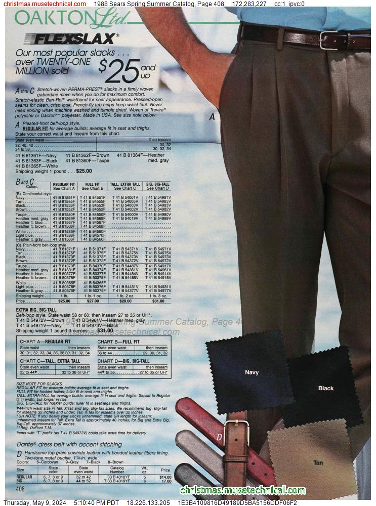 1988 Sears Spring Summer Catalog, Page 408