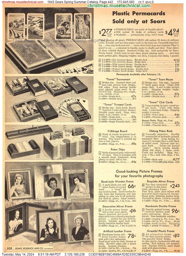 1945 Sears Spring Summer Catalog, Page 442