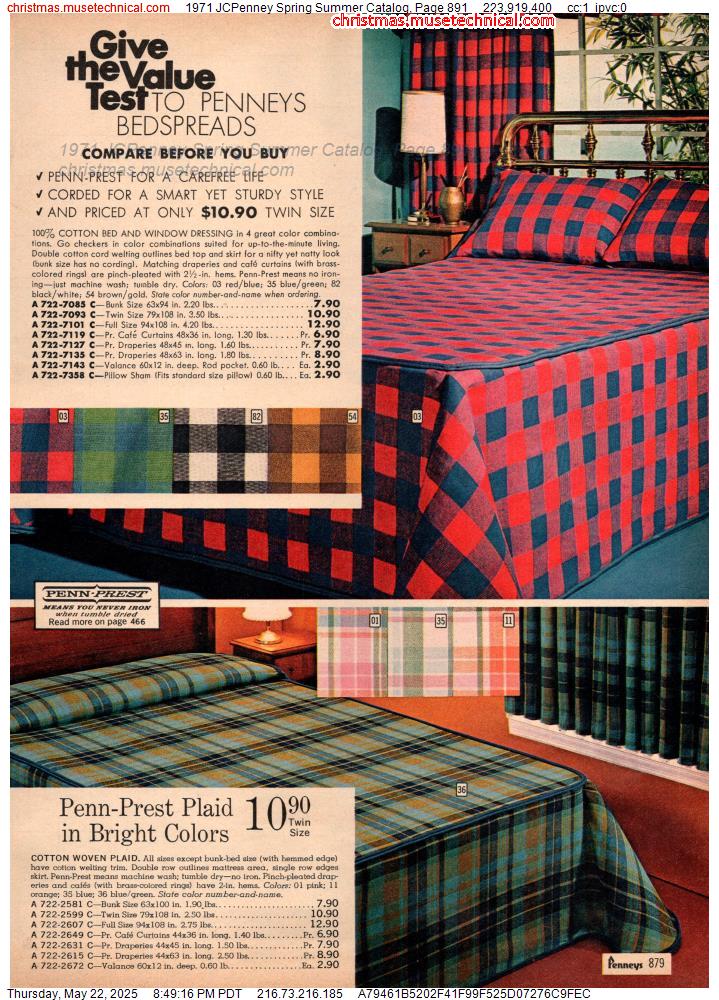 1971 JCPenney Spring Summer Catalog, Page 891