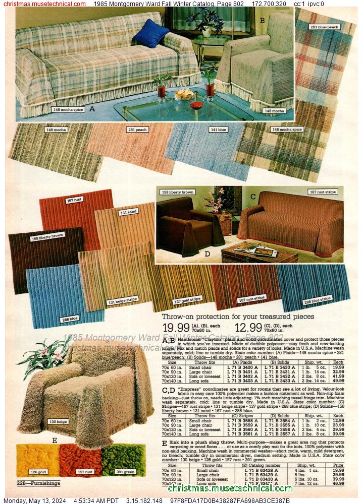 1985 Montgomery Ward Fall Winter Catalog, Page 802