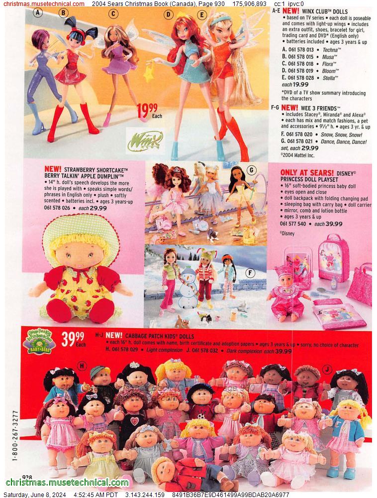 2004 Sears Christmas Book (Canada), Page 930