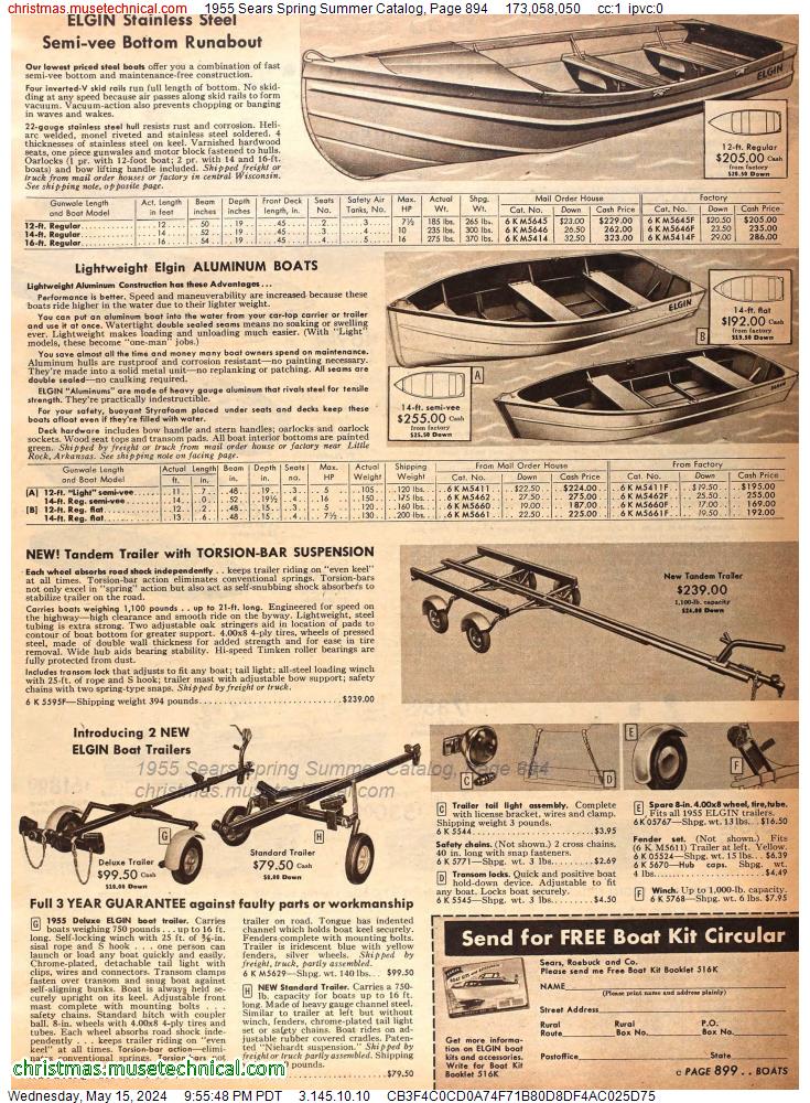 1955 Sears Spring Summer Catalog, Page 894