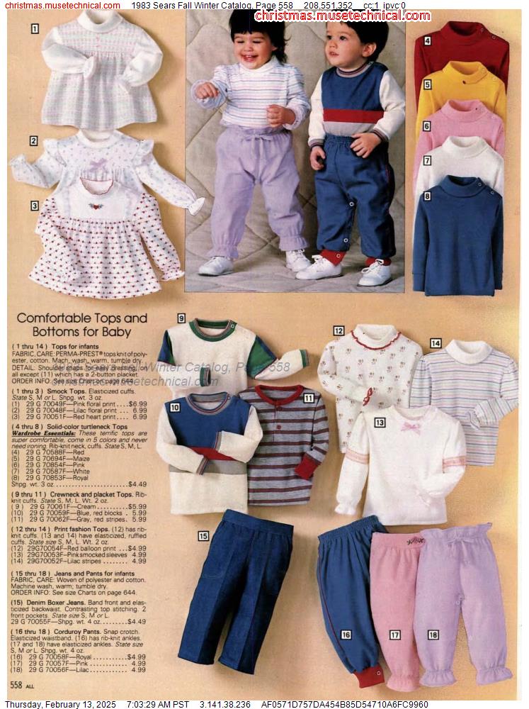 1983 Sears Fall Winter Catalog, Page 558