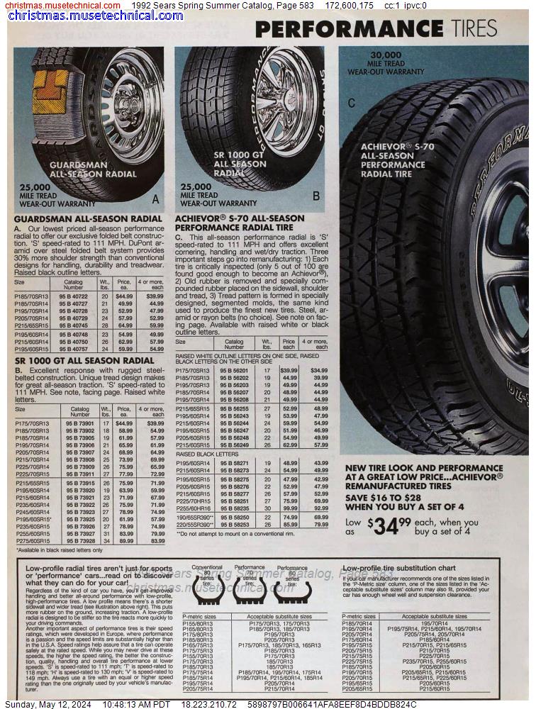 1992 Sears Spring Summer Catalog, Page 583
