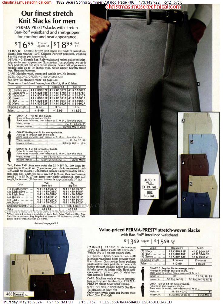 1982 Sears Spring Summer Catalog, Page 486