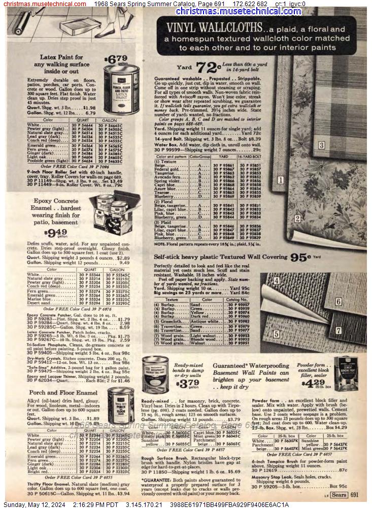 1968 Sears Spring Summer Catalog, Page 691